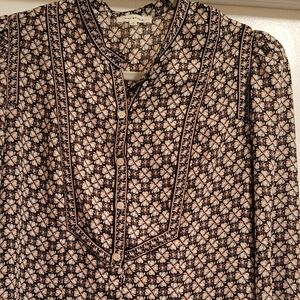 Max Studio  Button-Up Shirt With brown Pattern  Size S